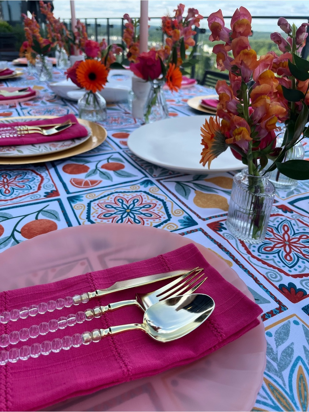 Set of 8 - Magenta Dinner Napkins